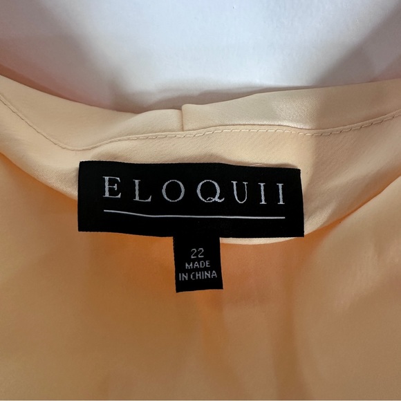 NWT Eloquii Pastel Yellow Satin Mini Cowl Neck Slip Dress size 22 - Picture 5 of 9